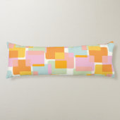 Cute Boho Retro Pastel Geometric Shape Art Lichaamskussen (Voorkant)