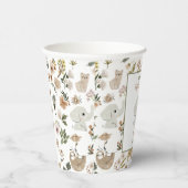 Cute Boho Safari Anamials Baby shower Paper Cups Papieren Bekers (Rechts)