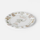 Cute Boho Safari Anamials Baby shower Papieren Bordje (Gekanteld)