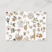 Cute boho Safari Anamials Books for Baby Informatiekaartje (Achterkant)