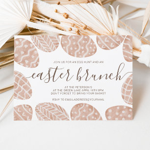 Cute boho Scandi Paasjacht brunch Kaart
