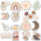 Cute Boho Scrapbook Sticker Pack #002 (Voorkant)
