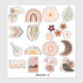 Cute Boho Scrapbook Sticker Pack #002 (Vel)