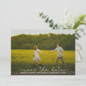Cute Boho Script Modern Save The Date Card (Staand voorkant)