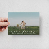 Cute Boho Script Moderne Save-the-Datekaart Save The Date