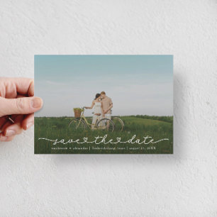 Cute Boho Script Moderne Save-the-Datekaart Save The Date