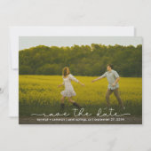 Cute Boho Script Moderne Uitnodigingskaart voor de Save The Date (Voorkant)