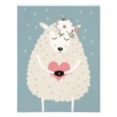Cute Boho Sheep Nursery Decor Artwork Poster (Voorkant)