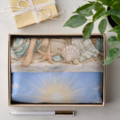 Cute Boho stijl meisjesachtige strand scene decoup Tissuepapier (Geschenk)