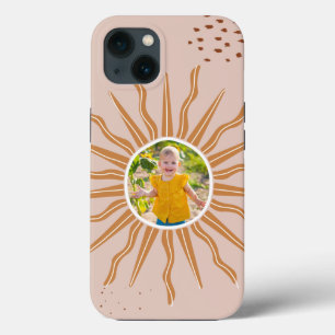 Cute Boho Sun Aangepast voor je foto iPhone Case