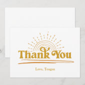 Cute Boho Sun - Hartelijk dank Bedankkaart (Voorkant / Achterkant)