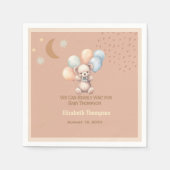 Cute Boho Teddy Bear-Baby shower Servet (Voorkant)