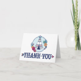 Cute Boho Tribal Hartelijk dank Bedankkaart