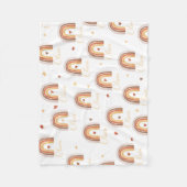 Cute Boho Waterverf Rainbow Heart Fleece Deken (Voorkant)