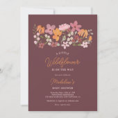 Cute boho weide kleine wilde bloem baby shower kaart (Voorkant)