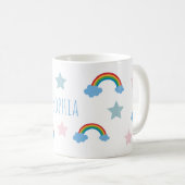 Cute Boho Whimsical Rainbow Girls  Koffiemok (Voorkant rechts)
