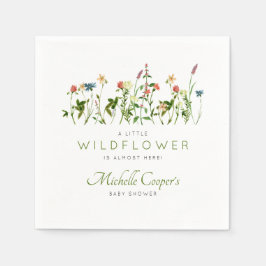 Cute Boho Wildflower Baby shower Servet