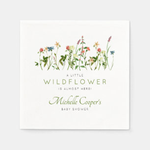Cute Boho Wildflower Baby shower Servet