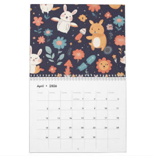 Cute Boho Woodland Dieren Teepee Kinderen Kalender