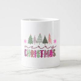 Cute Boho Xmas Tree Sublimation Design Grote Koffiekop