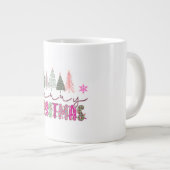Cute Boho Xmas Tree Sublimation Design Grote Koffiekop (Voorkant rechts)