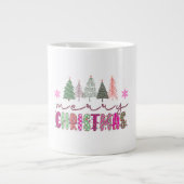 Cute Boho Xmas Tree Sublimation Design Grote Koffiekop (Voorkant)