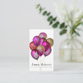 Cute Bokeh en Roos Gold Sequin Event Planner Busi Visitekaartje (Staand voorkant)