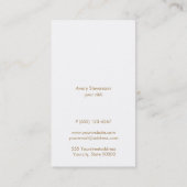 Cute Bold Typography Paars Gold Striped Visitekaartje (Achterkant)