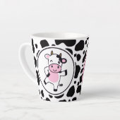 Cute “Bom Dia Muuuuu” Kawaii Cow Design Latte Mok (Linkerhoek)