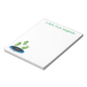 Cute bonen springen trampoline cartoon illustratie notitieblok (Linkerzijde)