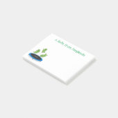 Cute bonen springen trampoline cartoon illustratie post-it® notes (Schuin)