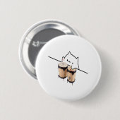 Cute Bongo Cat meme Ronde Button 5,7 Cm (Voorkant /achterkant)