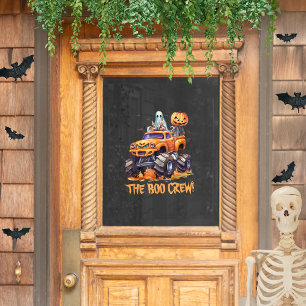 Cute Boo Crew Halloween-vensterstickers voor kinde Raamsticker