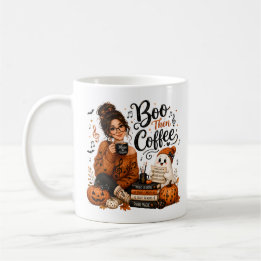 Cute Boo Dan Coffee Halloween Muziekleraar Mok