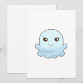 Cute Boo Design Trendy Unique Feestdagenkaart (Voorkant / Achterkant)