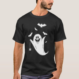 Cute Boo Ghost Bats Funny Halloween Costume Creepy T-shirt