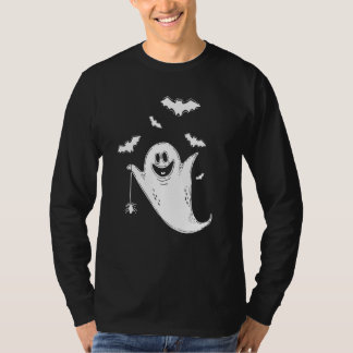 Cute Boo Ghost Bats Funny Halloween Costume Creepy T-shirt