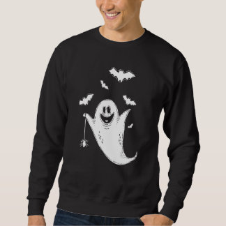 Cute Boo Ghost Bats Funny Halloween Costume Creepy Trui