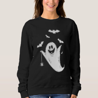 Cute Boo Ghost Bats Funny Halloween Costume Creepy Trui