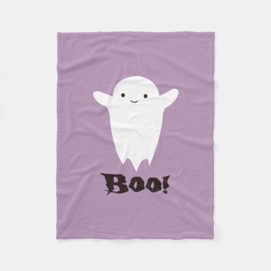 Cute Boo. Ghost Fleece Deken (Voorkant)