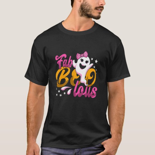 Cute Boo Ghost Halloween Fab Boo Lous Pink Boo Boo T-shirt (Voorkant)