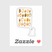 Cute BOO Ghost Halloween Sticker (Vel)