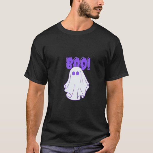 Cute Boo Ghost Halloween T-Shirt (Voorkant)