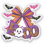 Cute Boo Ghost Sticker (Voorkant)