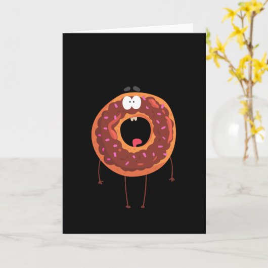 Cute Boo Halloween Donut Kaart (Gele Bloem)