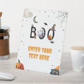 Cute Boo Halloween Geest Verjaardagsfeest Decorati Reclamebord Met Voetstuk (Insitu)