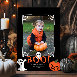 Cute Boo. Halloween Photo Holiday Kaart