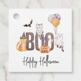 Cute Boo Happy Halloween Cats Ghosts Pumpkin Kind Bedankjes Labels