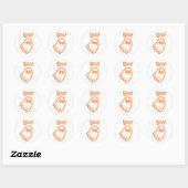 Cute Boo! - Kids Halloween Design Ronde Sticker (Vel)