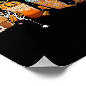 Cute Boo latte Coffee Halloween Spooky Season Herf Poster (Hoek)